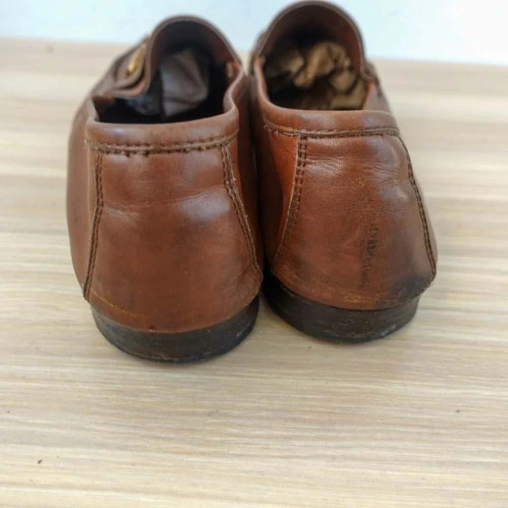 Vintage Salvatore Ferragamo Loafer Men 9 D Bourbon 43 Gancini Bit Mocassin ITALY
